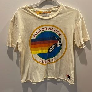 Aviator nation cropped tee